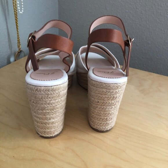 J. Crew Leather Platform Espadrille Sandals - Coquette - Picture 7 of 11